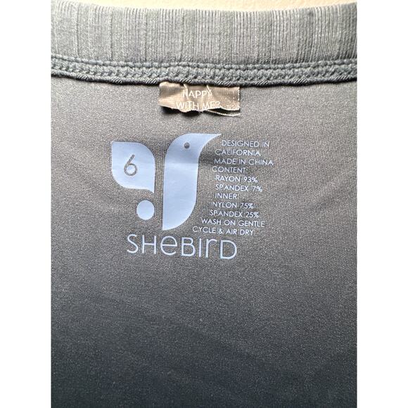 SheBird The Cami Shapewear Midi Tank Dress Built in Padded Bra Ribbed Athletic - Picture 2 of 4